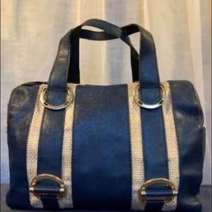 Ivanka Trump navy blue leather purse